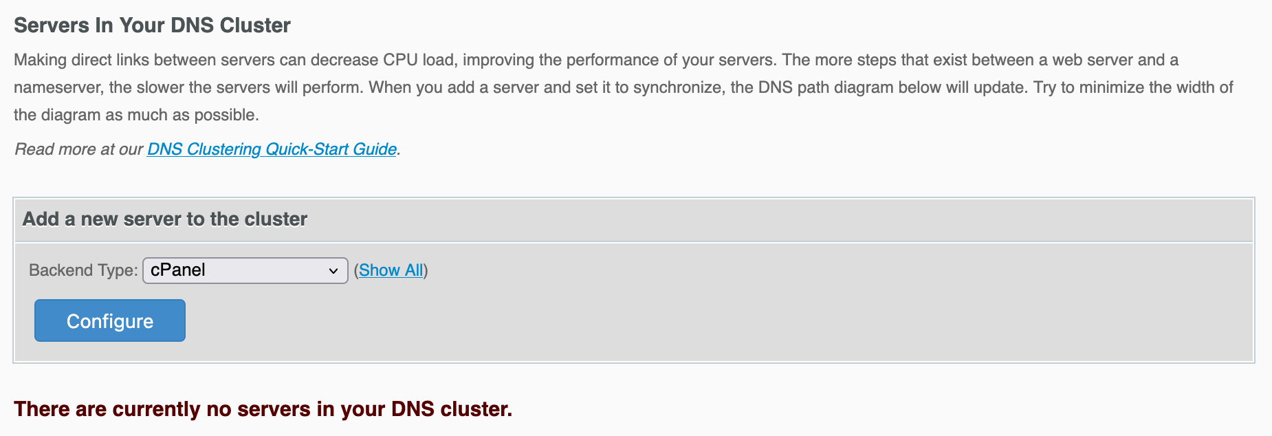 DNS Cluster setup