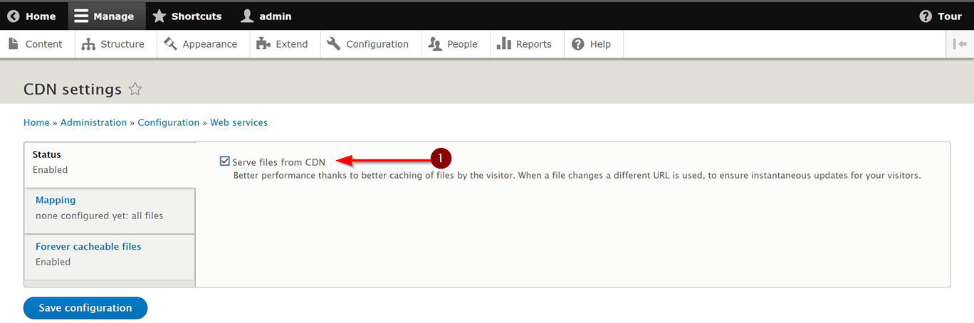Enabling Serve files from a CDN