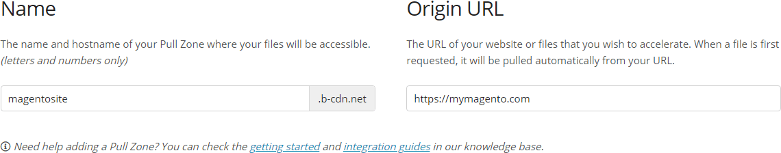 Creating a Pull Zone for Magento