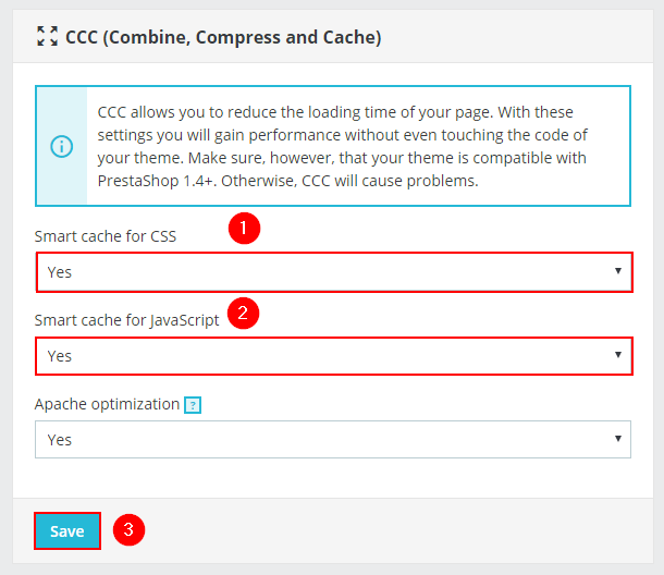 Configuring the CCC section