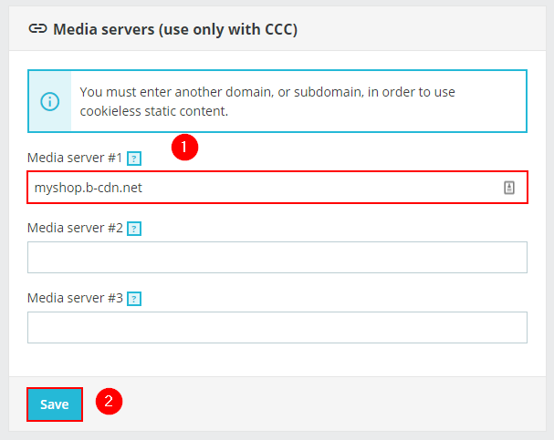 Configuring Media server #1