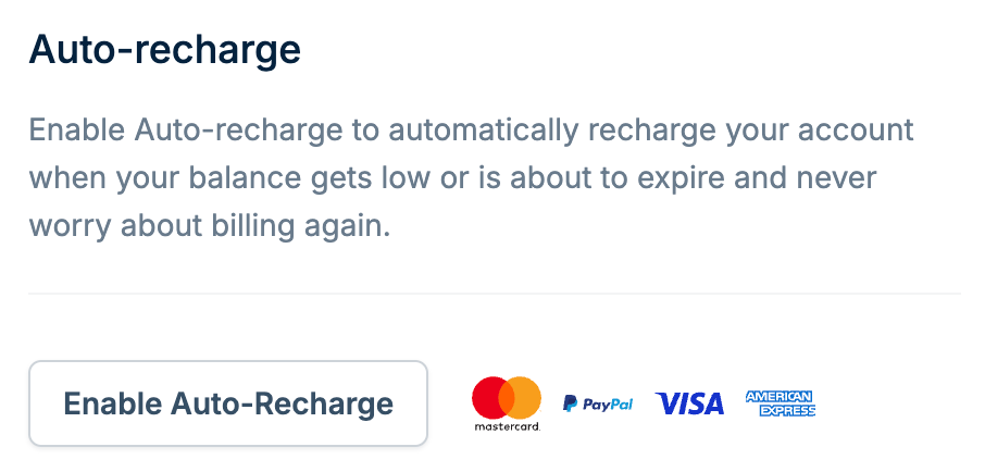 Auto-Recharge