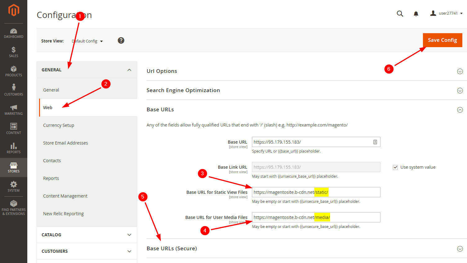 Setting the Base URLs