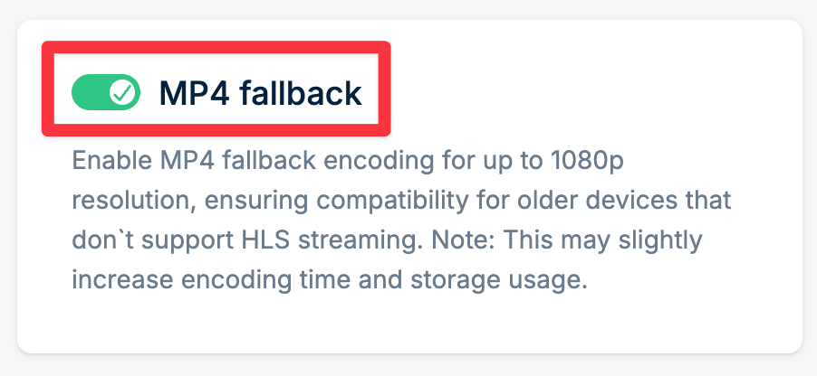 Enable MP4 Fallback
