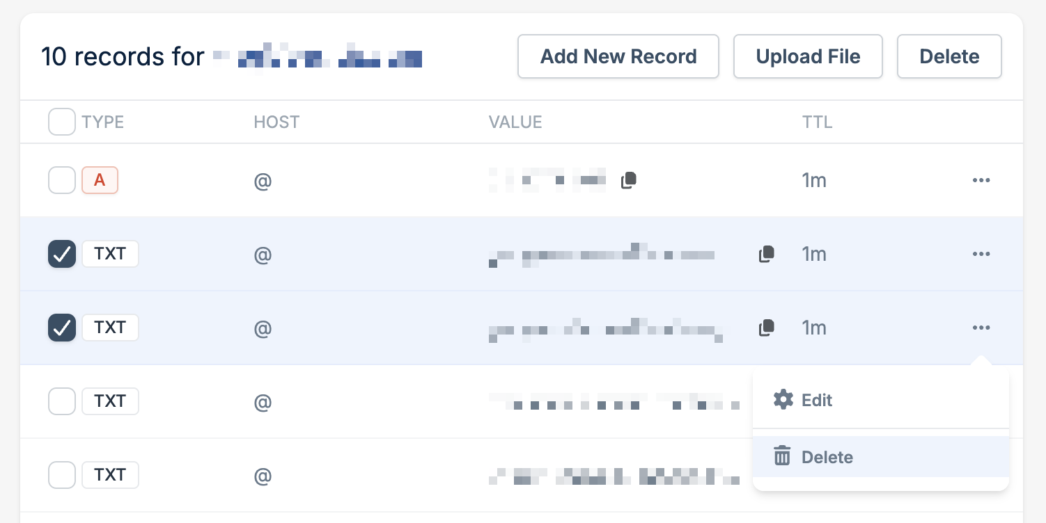 Review records