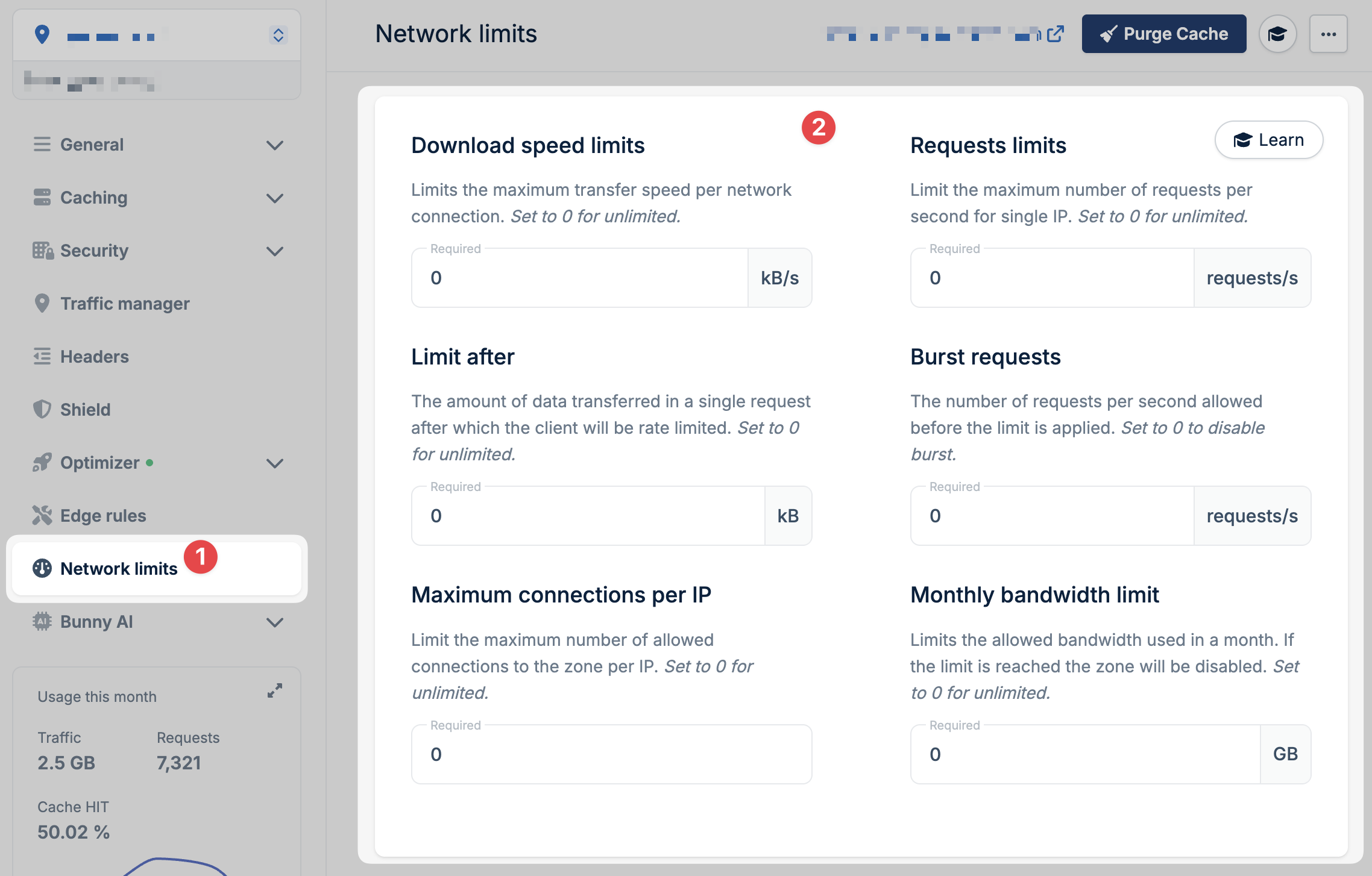 Network limits