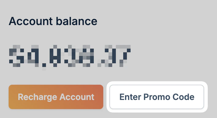 Enter Promo Code
