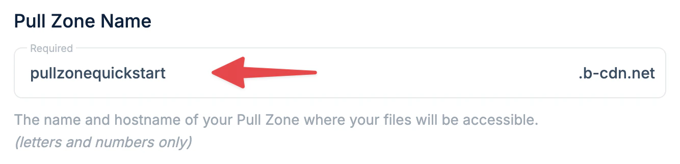 Pull Zone Name