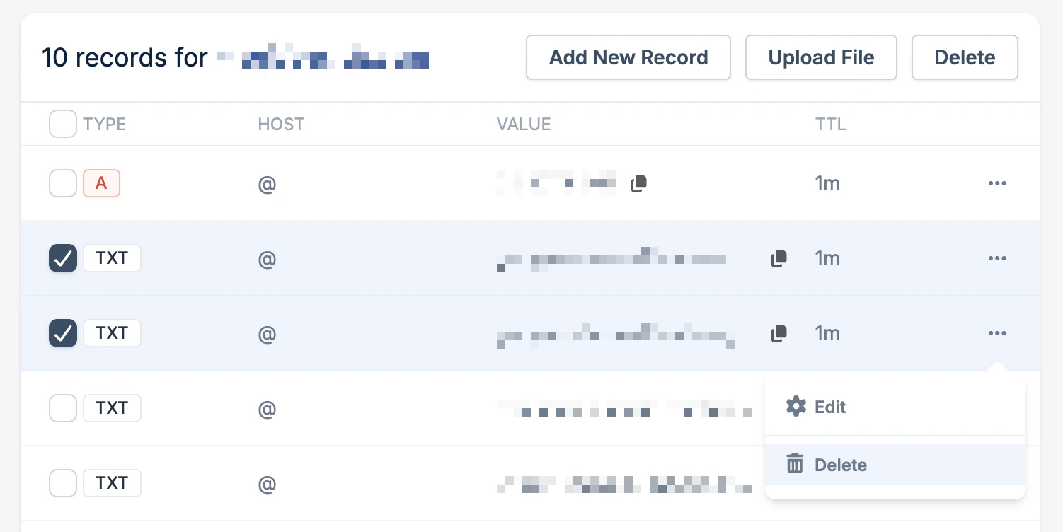 Review records