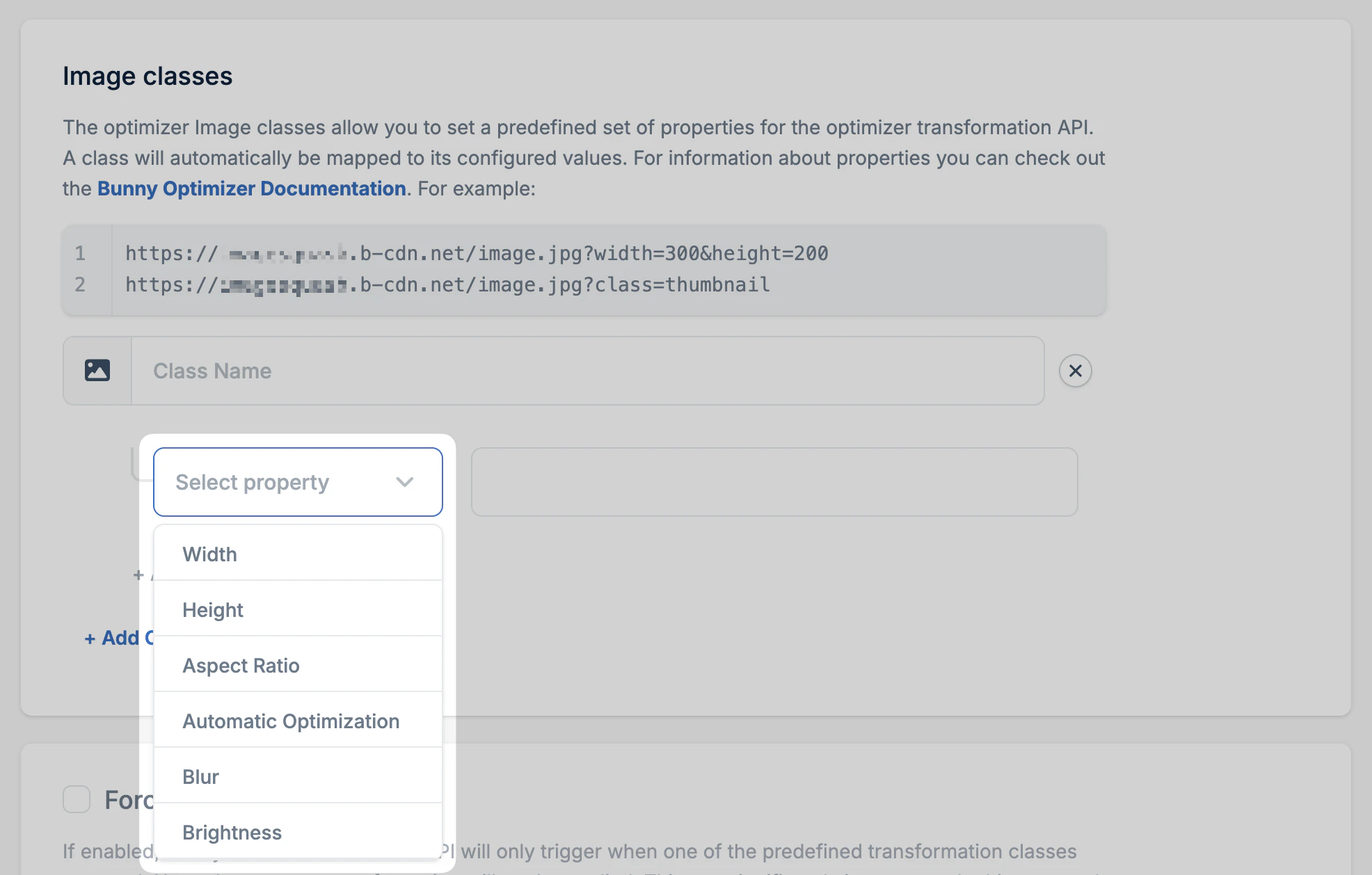 Add image class properties