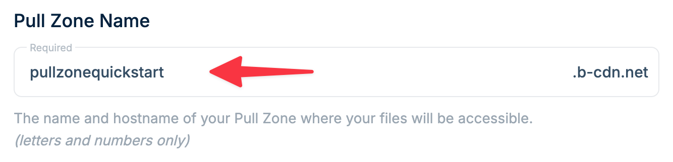Pull Zone Name
