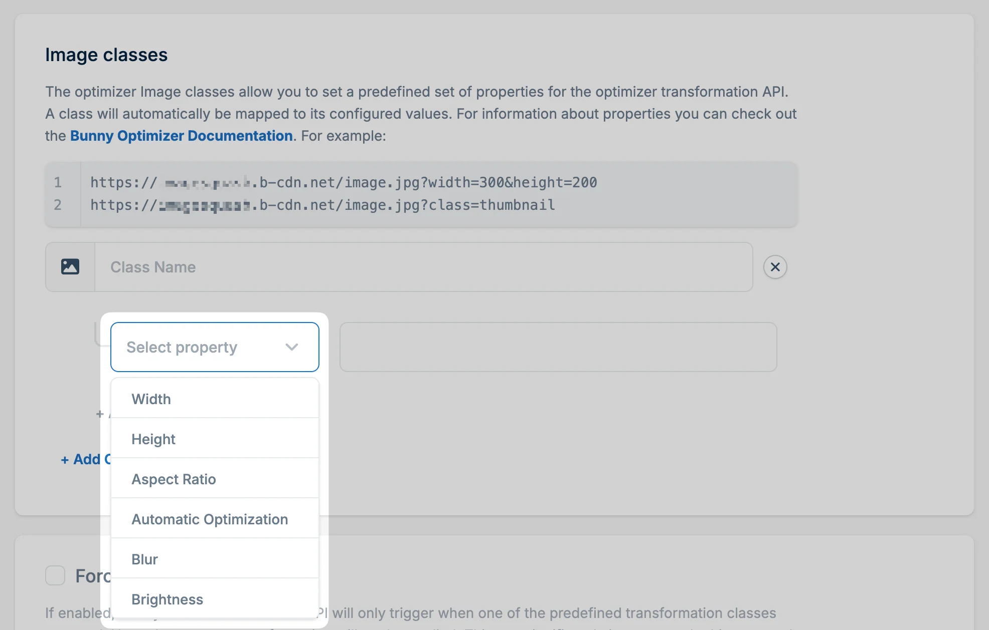 Add image class properties