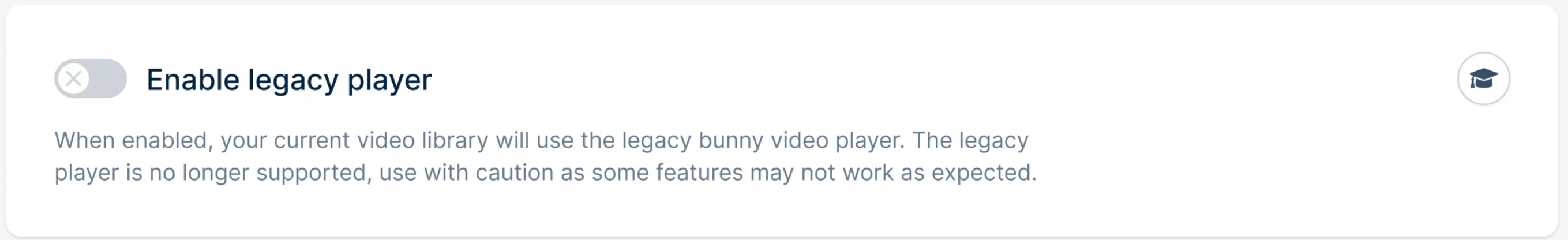 Enable legacy player toggle in PlayerSettings