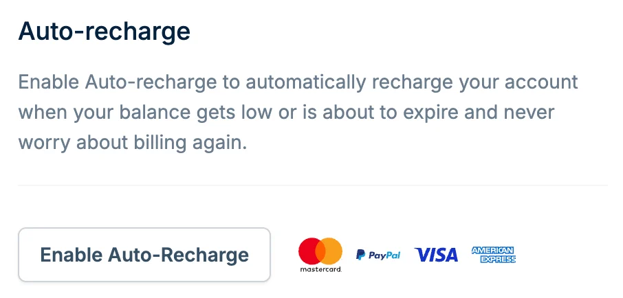 Auto-Recharge