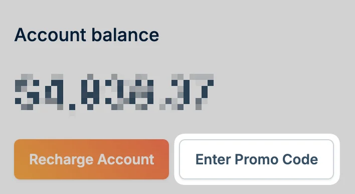 Enter Promo Code