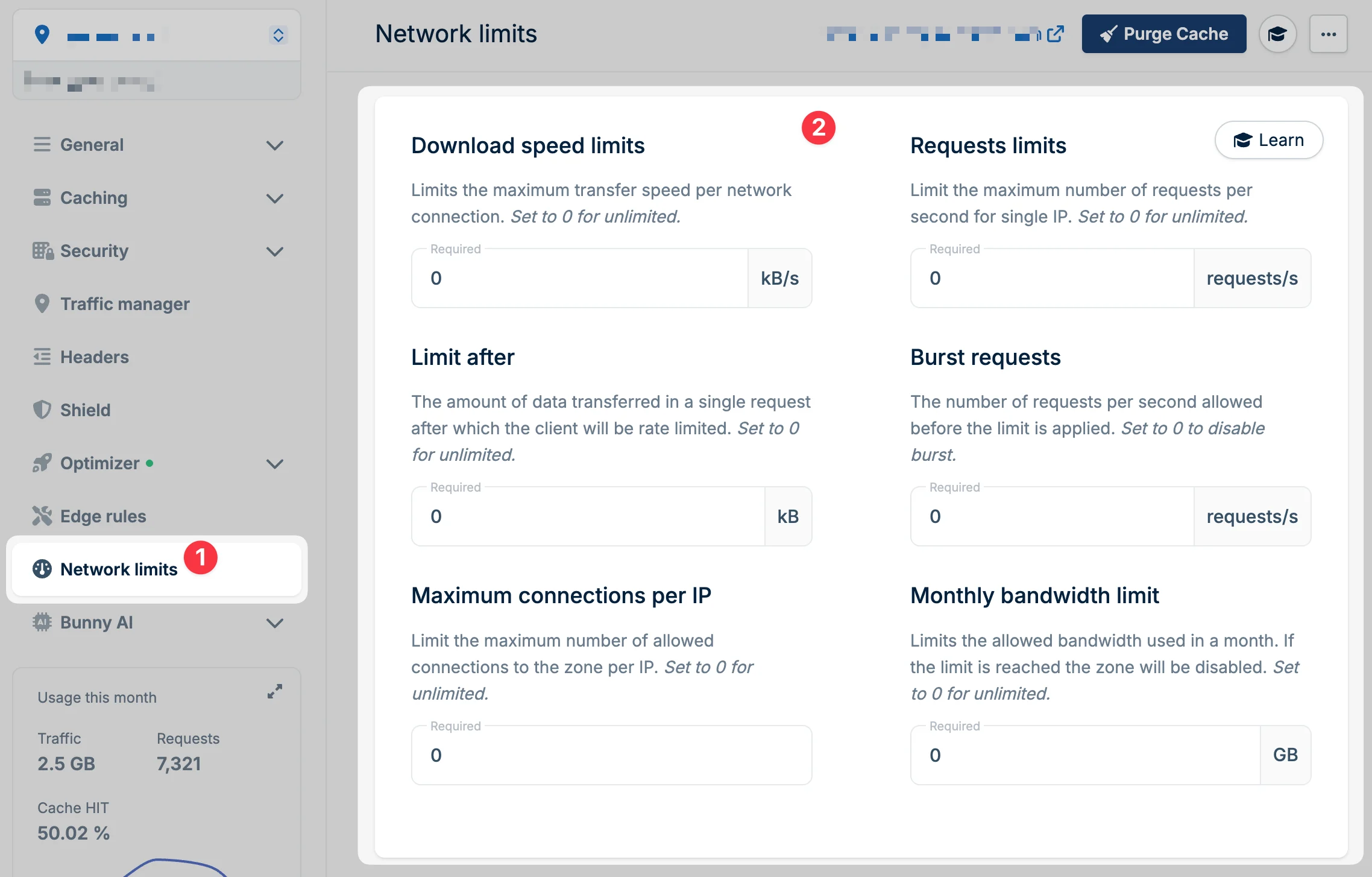 Network limits