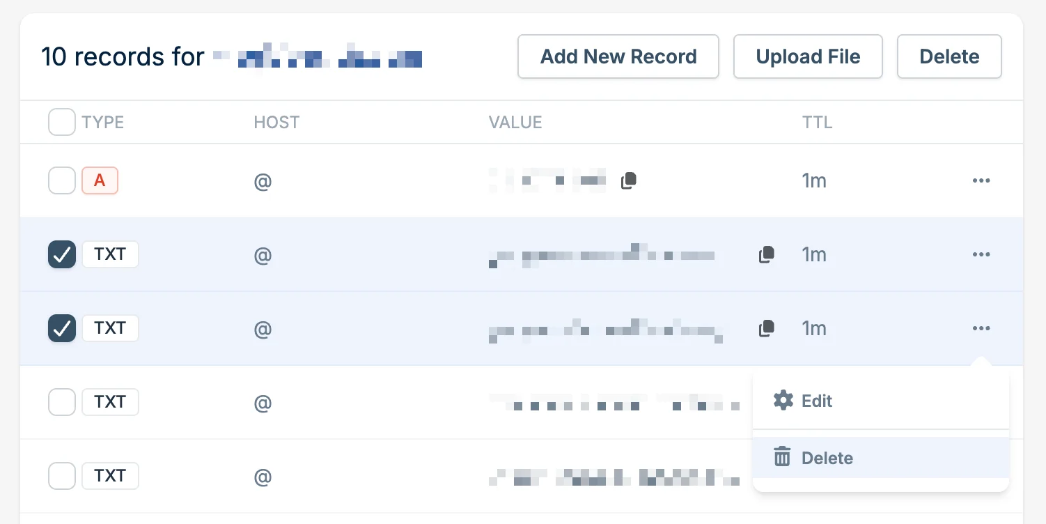Review records