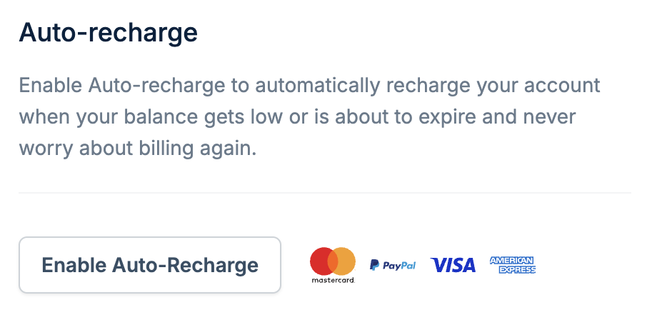 Auto-Recharge