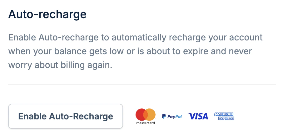 Auto-Recharge