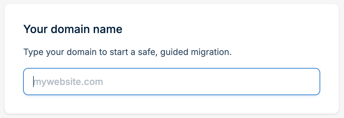 Enter domain