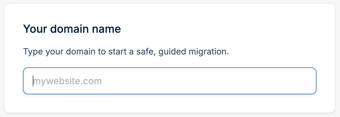 Enter domain