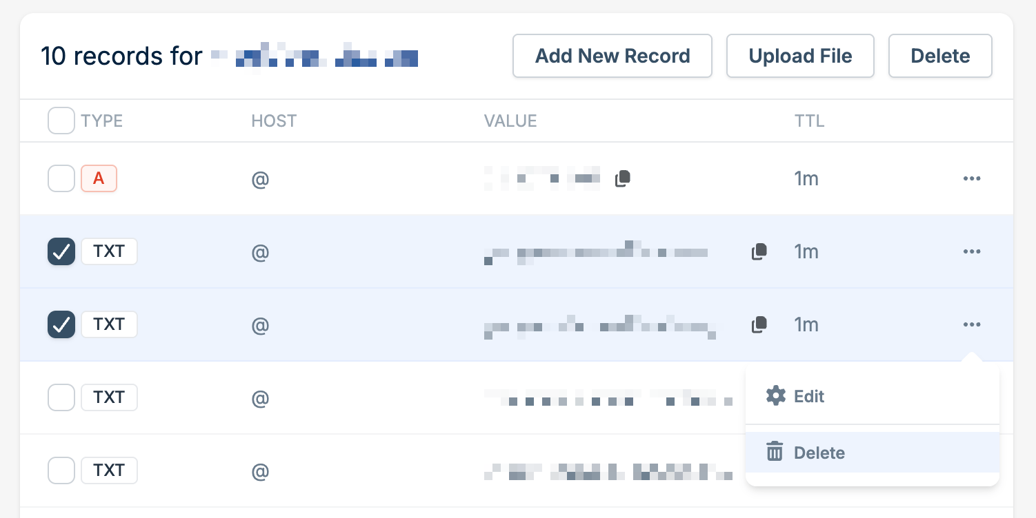 Review records