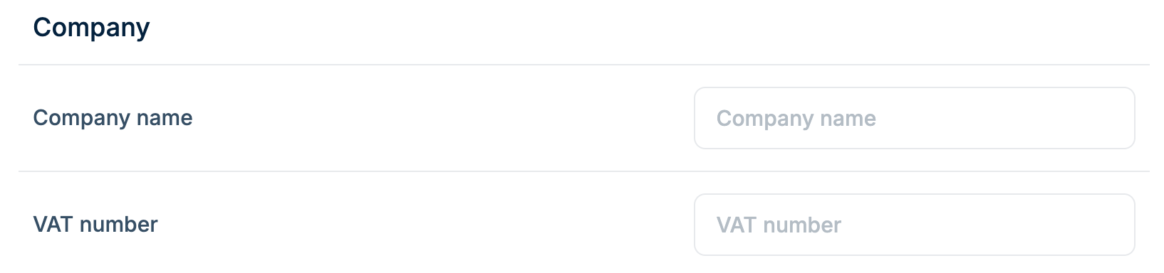 Company details
form