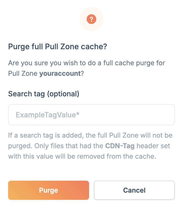 Purge cache by tag