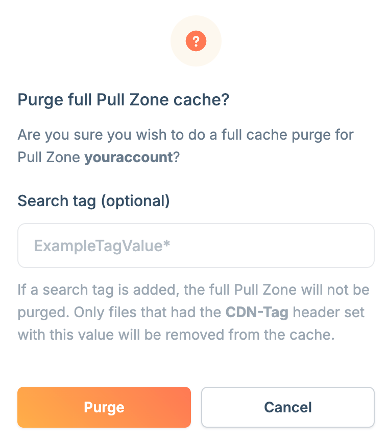 Purge cache by tag