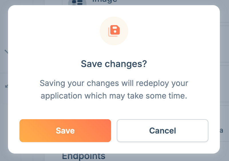 Confirm changes