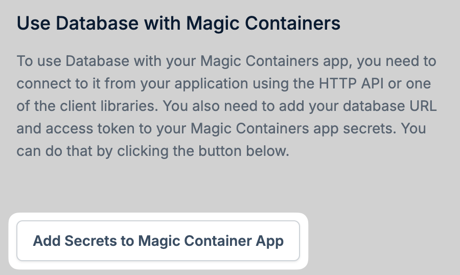 Add to Magic
Container