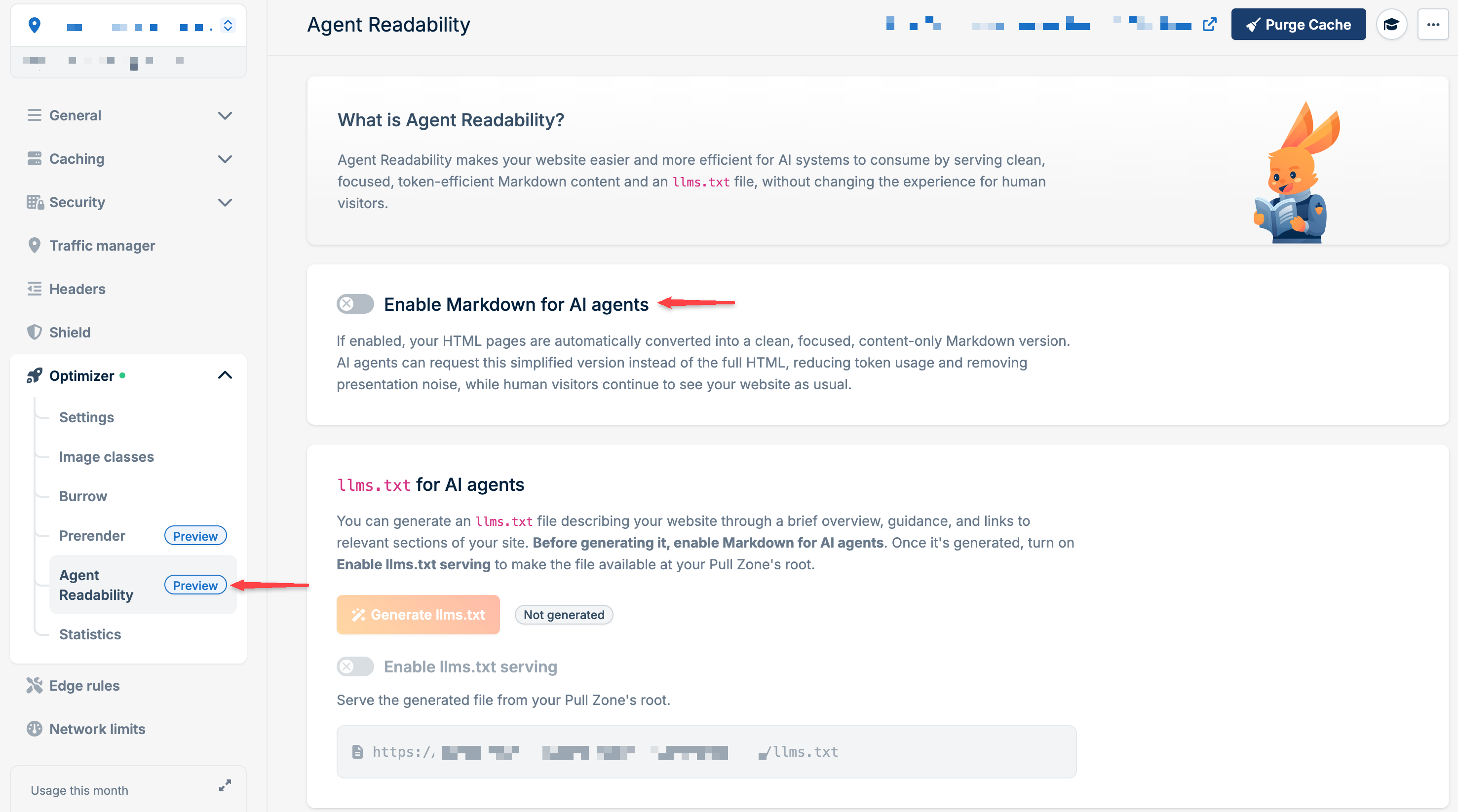 Enable Markdown for AI agents