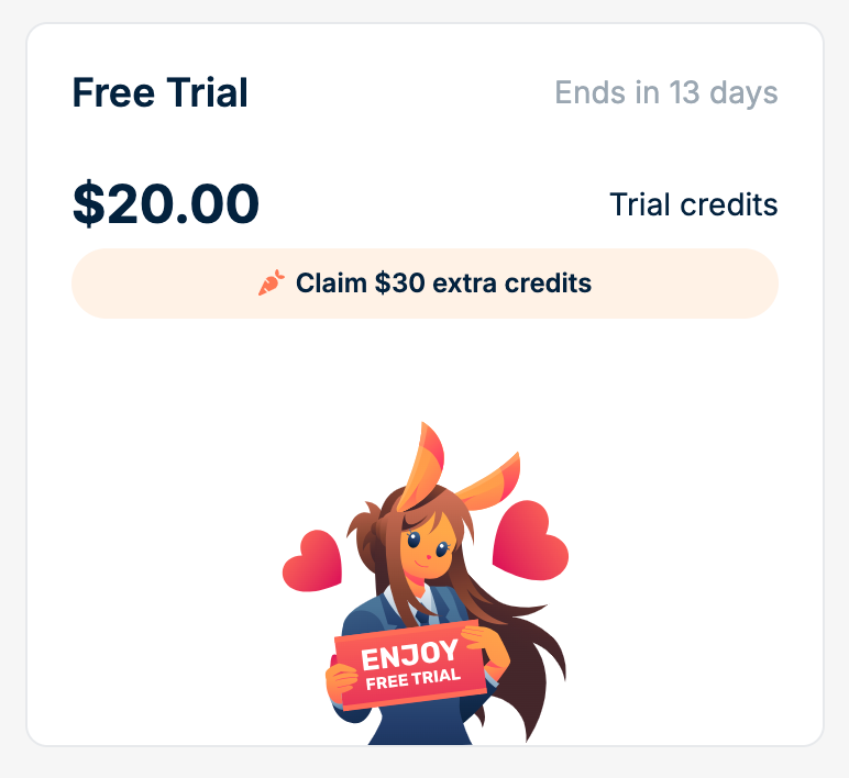 Trial countdown timer