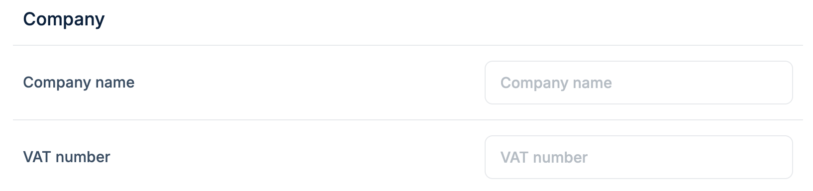 Company details
form