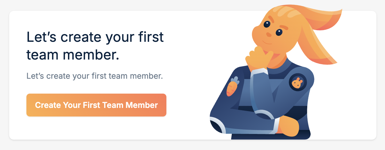 Create First Team Member