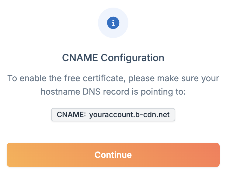 CNAME configuration