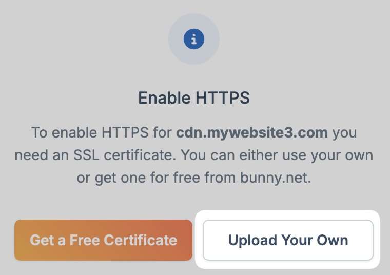 Enable custom HTTPS