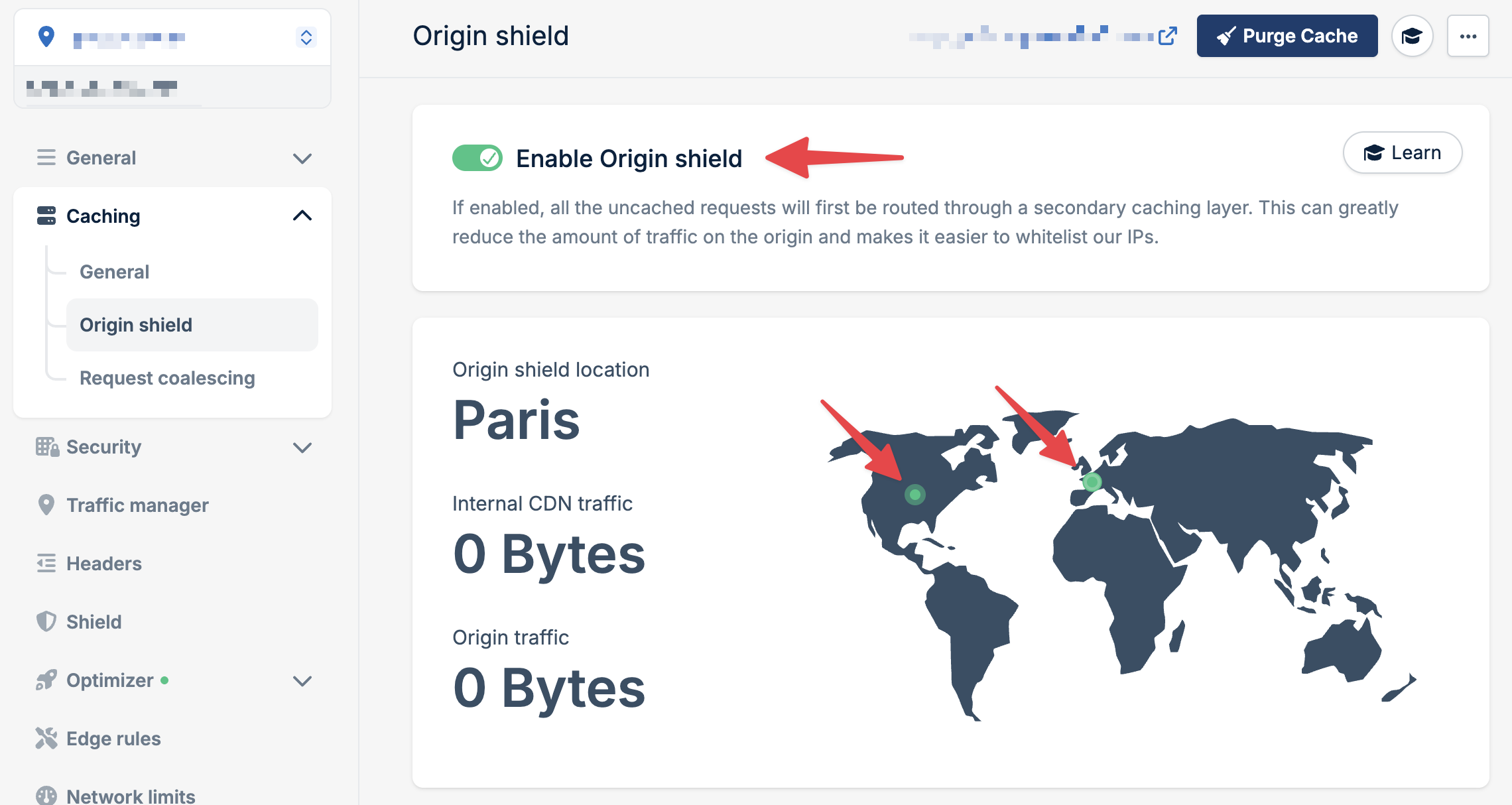 Enable origin shield