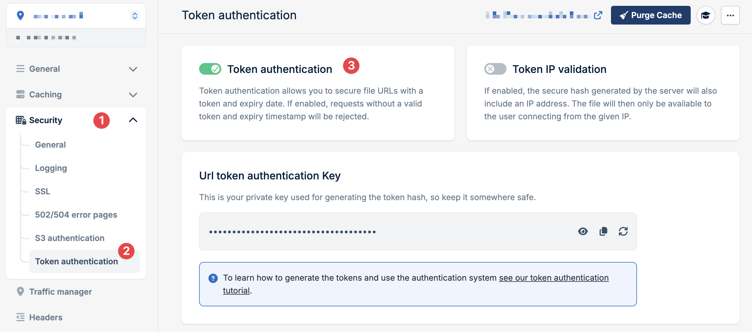 Enable token authentication