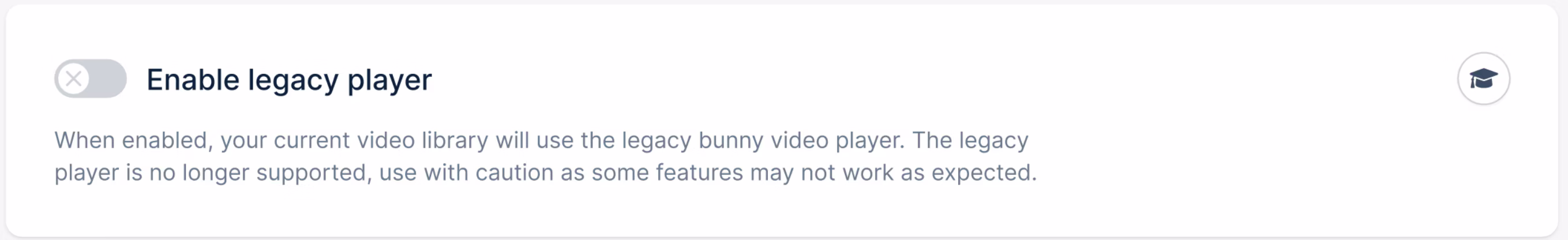 Enable legacy player toggle in PlayerSettings