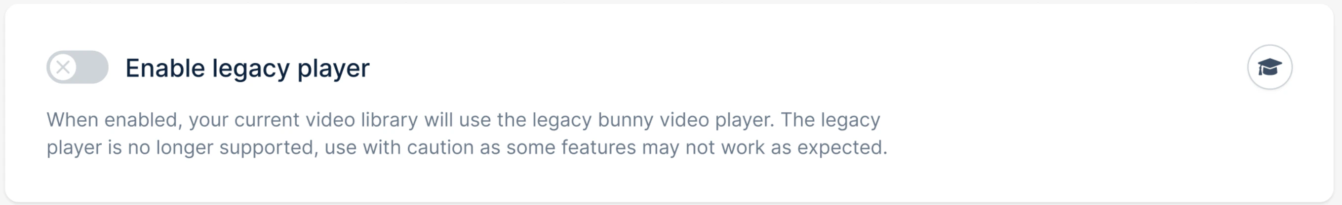 Enable legacy player toggle in PlayerSettings