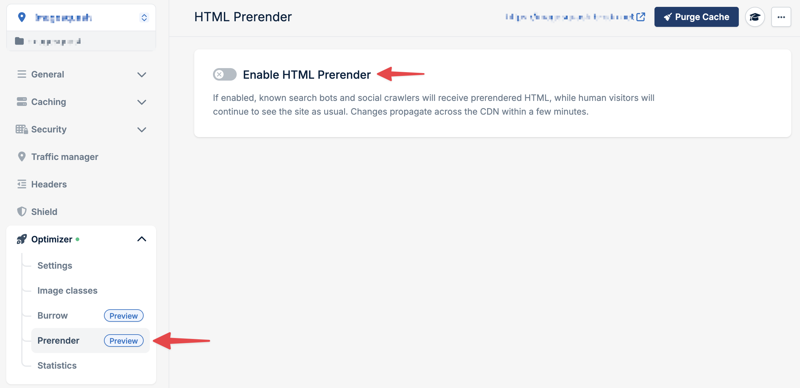 Enable HTML Prender