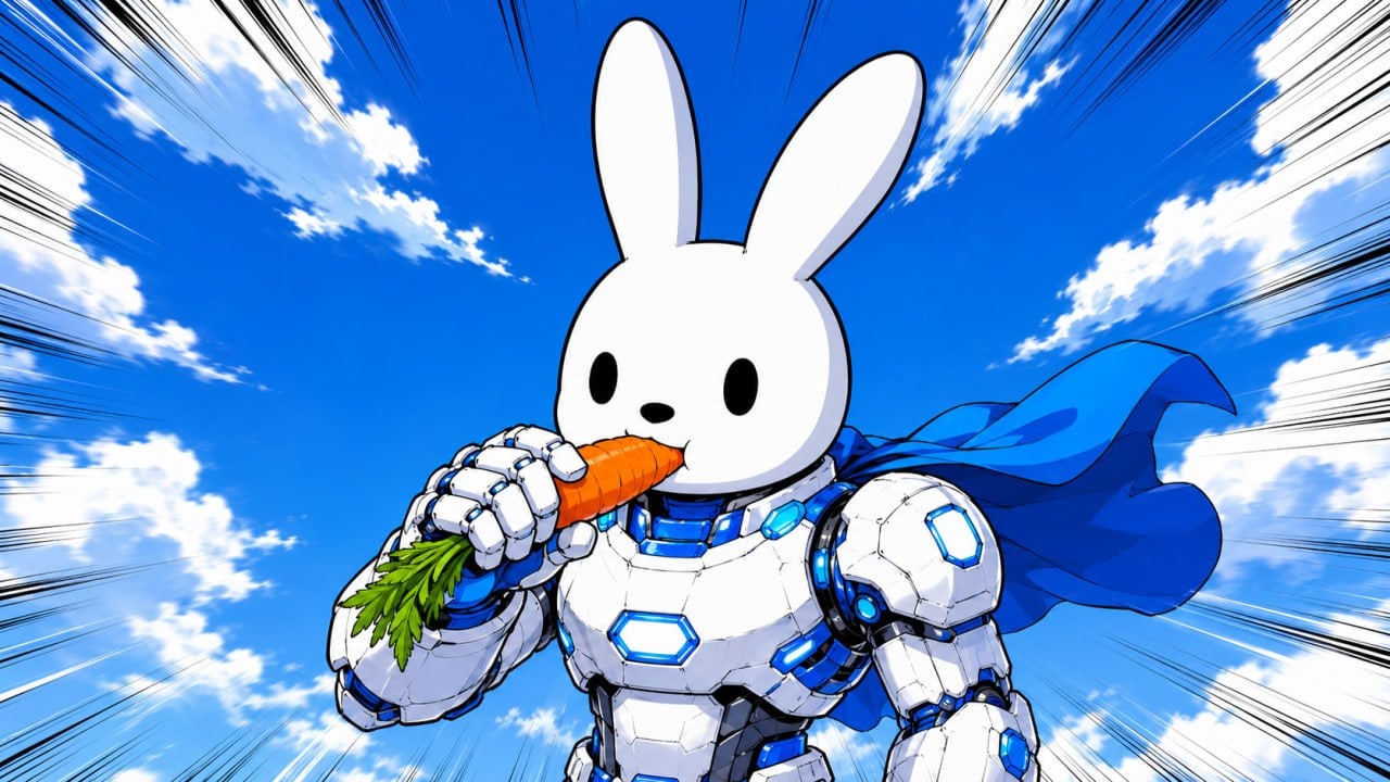 bunny eating a carrot