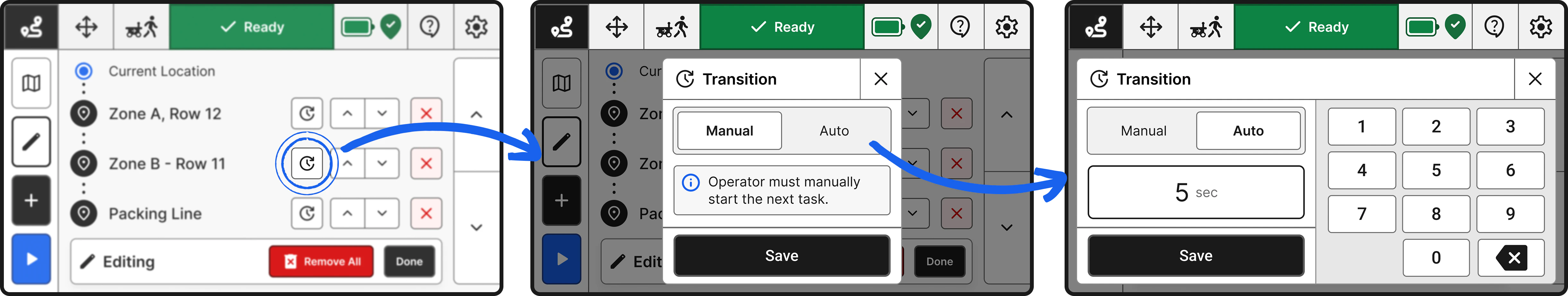 Task Transition Steps