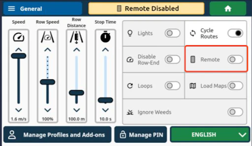 Enable/Disable Remote