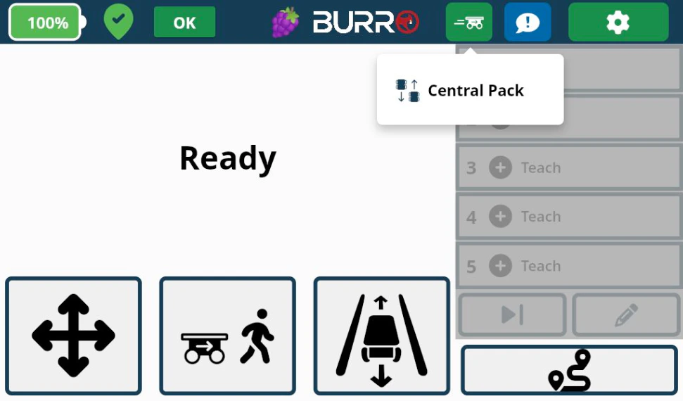 Central pack setting