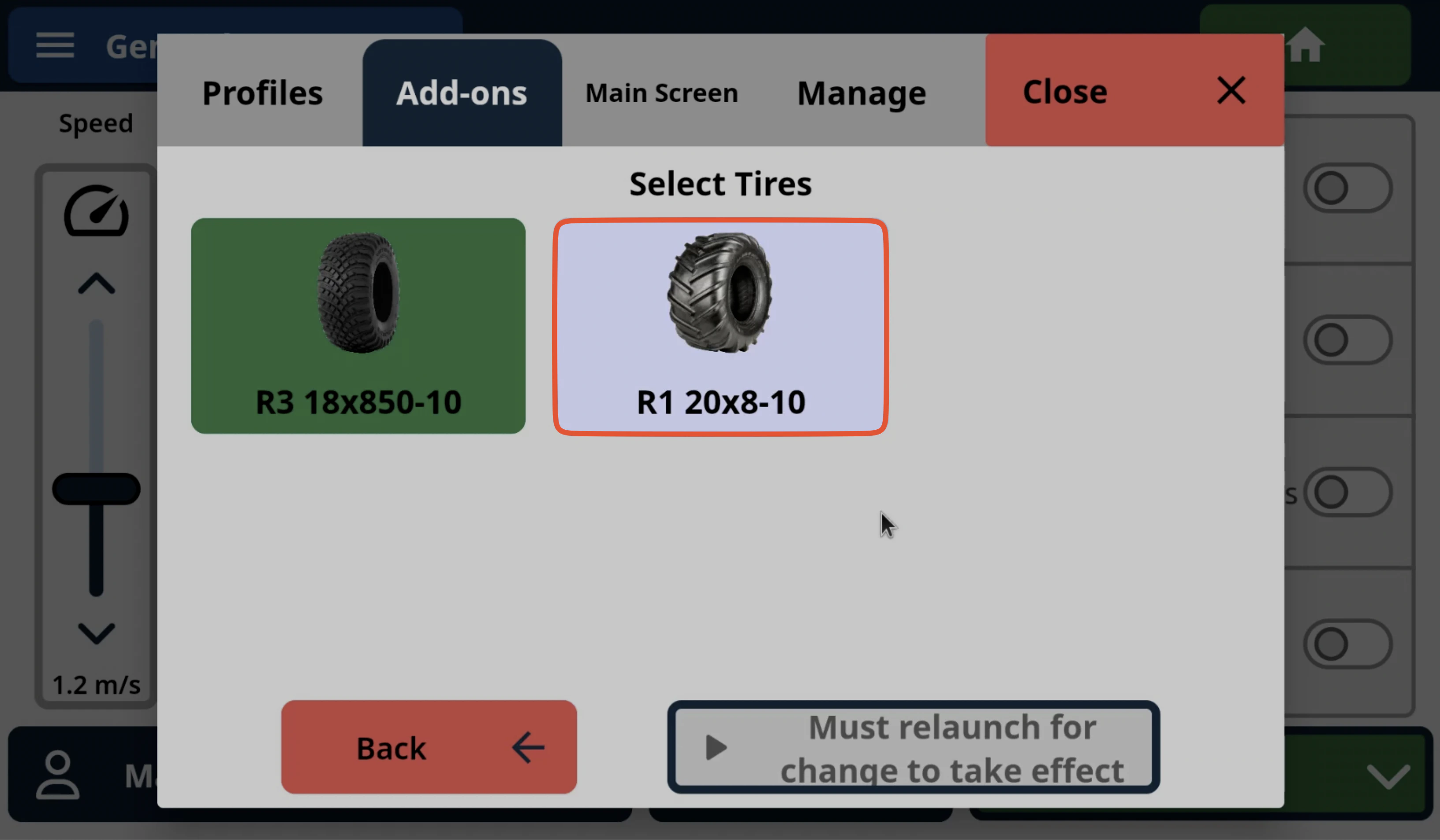 Tire
Options