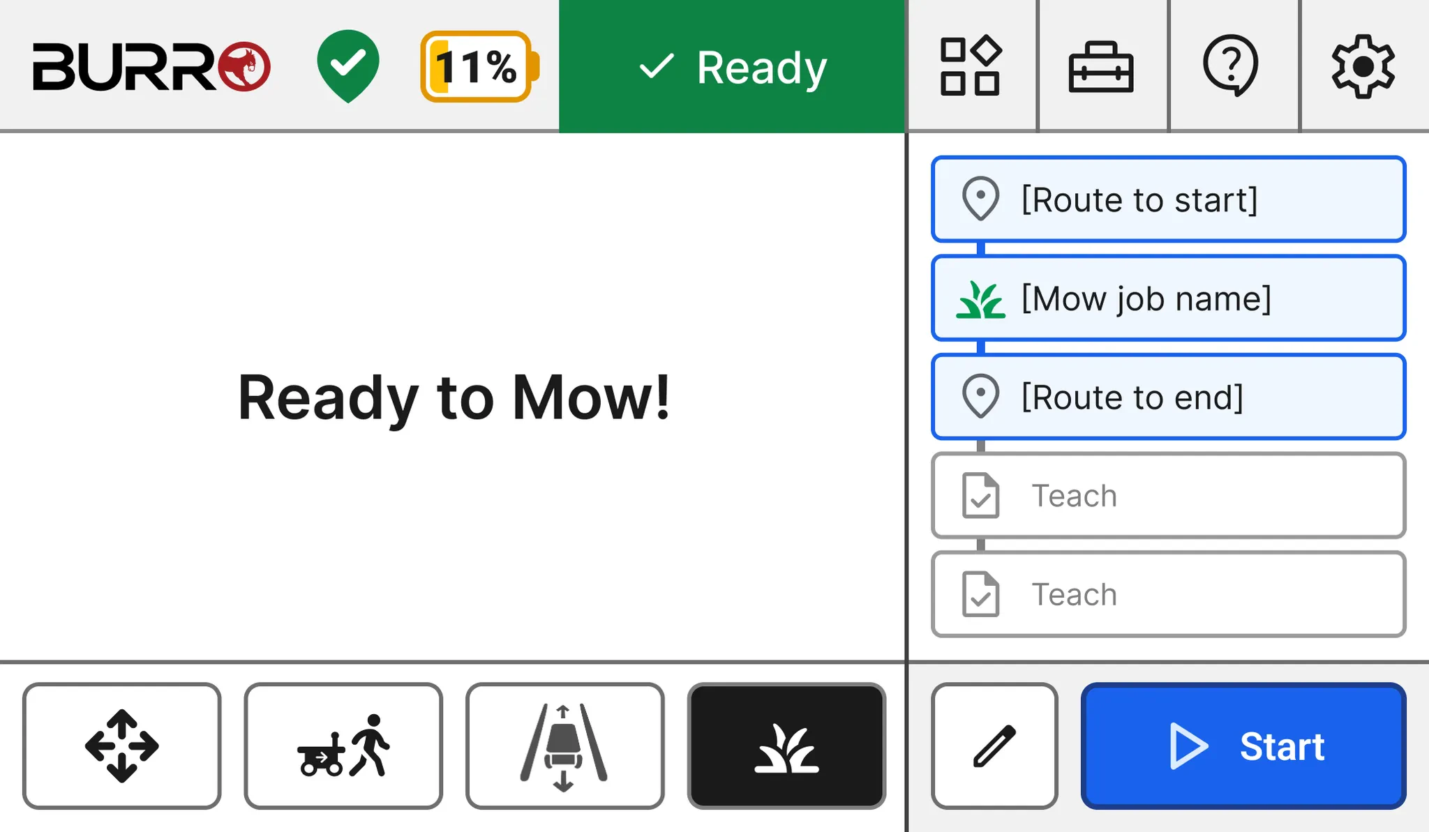 Mowing Mission Start