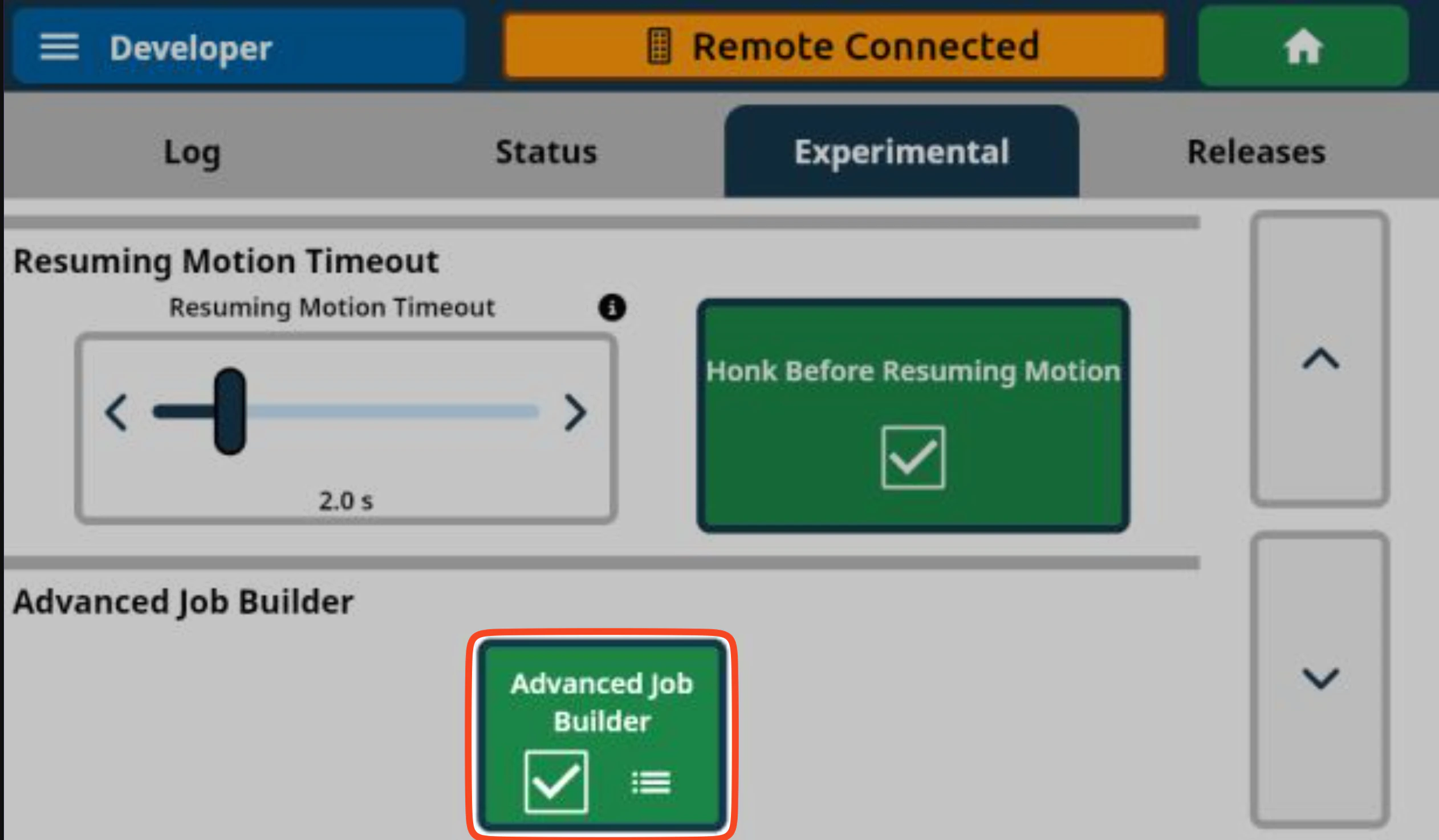 Enable Advanced Job
Builder
