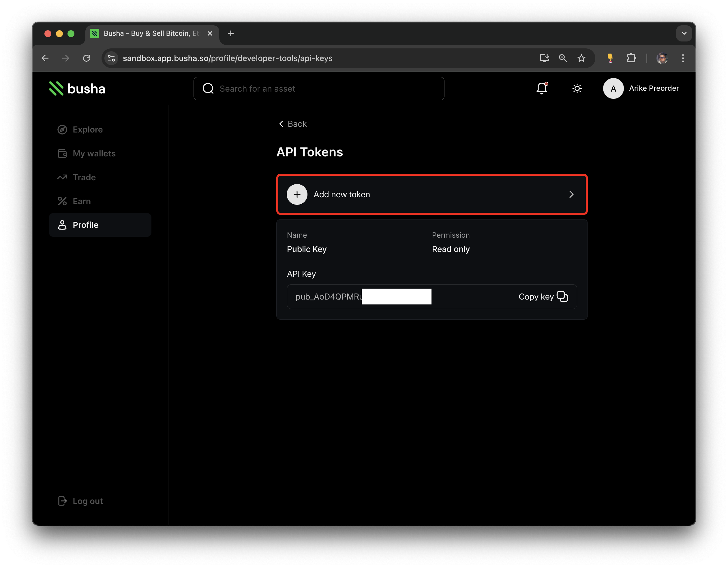Business dashboard with a focus on Verify now
